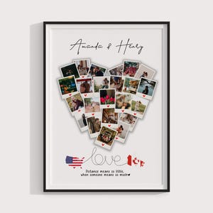 Toujours dans le coeur, Impression meilleure amie personnalisée, Cadeau pour amitié interurbaine, Cadeau de déménagement pour fille, Photo personnalisée de pays à pays