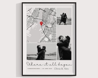Geëngageerde kaart met foto, gepersonaliseerde verlovingskaart afdrukken ingelijste verlovingsverjaardag kaartcadeau, verlovingscadeau voor stel kaart