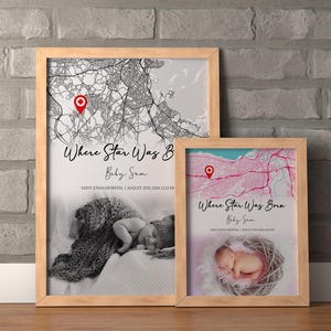 Nouveau cadeau pour bébé, cadeau pour bébé fille, cadeau pour bébé garçon, cadeau nouveau parent, souvenir, cadeau personnalisé, impression nouveau bébé, impression chambre d'enfant
