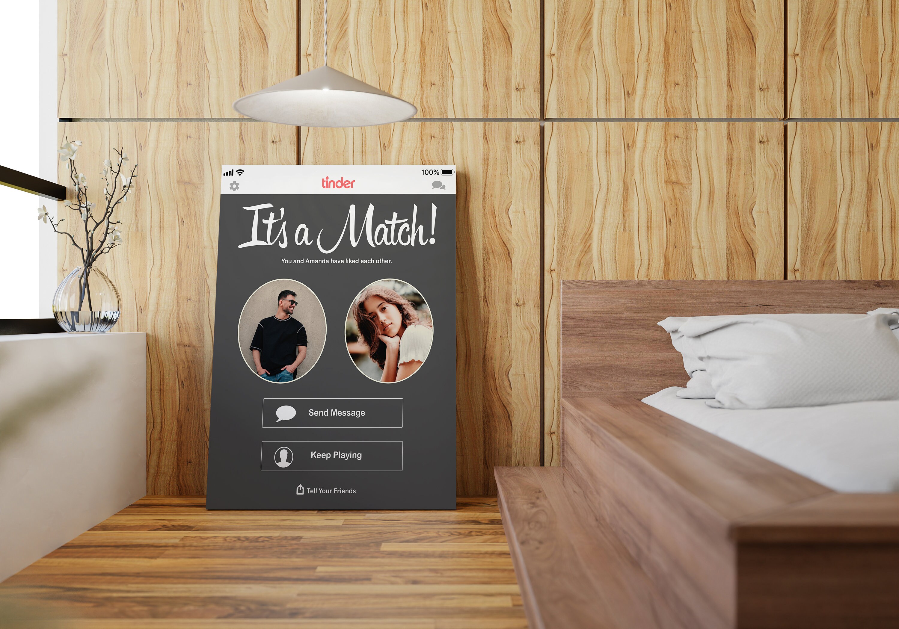 Tinder Gift Tinder Themed Personalized Perfect Match Love Etsy