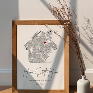 Regalo di inaugurazione della casa personalizzato, mappa della casa personalizzata, primo acquisto di una casa, regalo per la prima casa, la nostra prima casa, regalo da un agente immobiliare