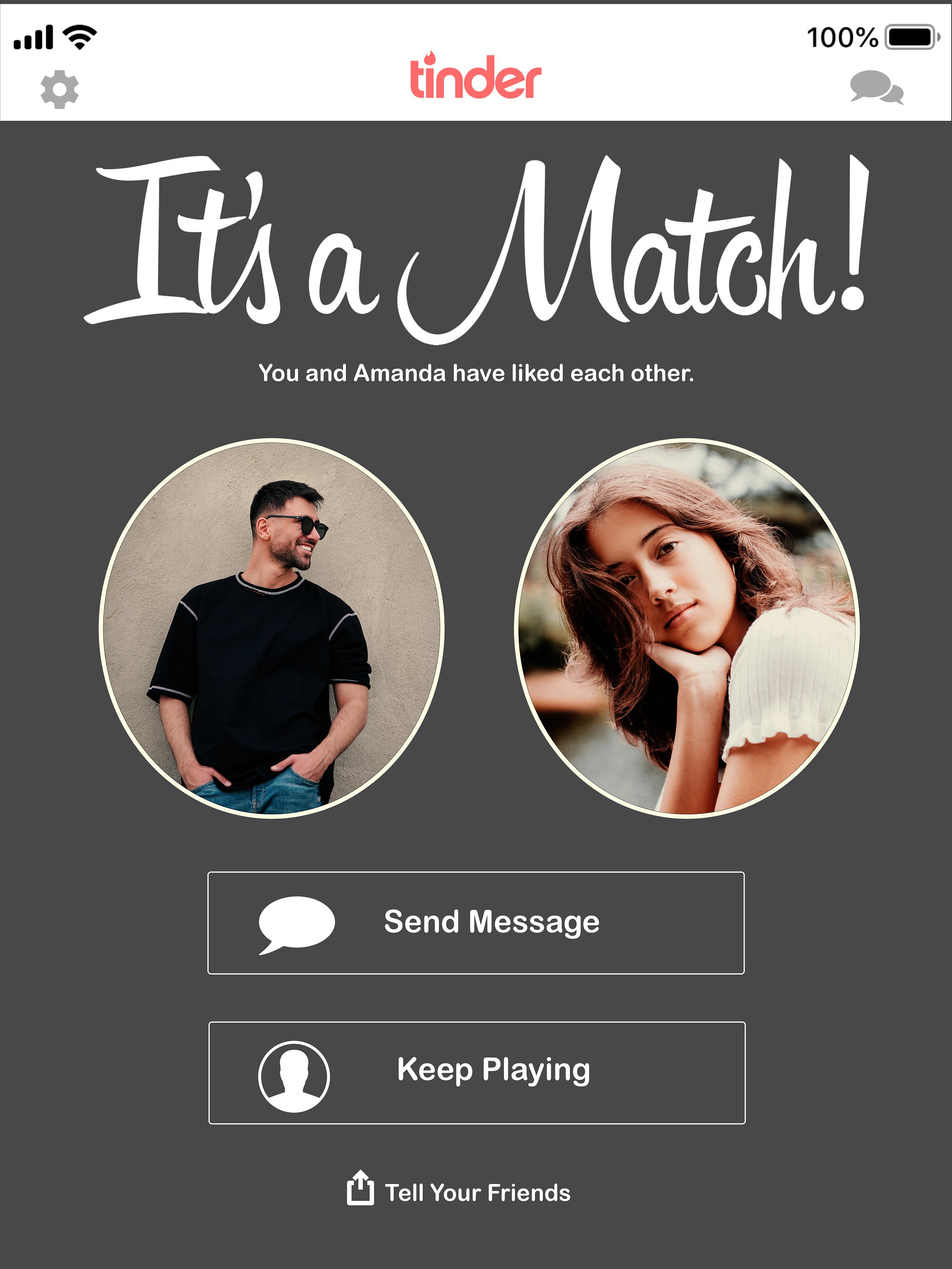 Tinder Gift Tinder Themed Personalized Perfect Match Love Etsy