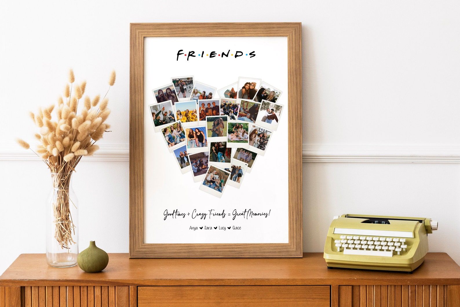 Best Friend Photo Frame Multiple Photos Custom Collage Frame Etsy