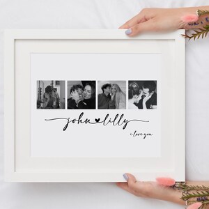 Regalo fotografico personalizzato per anniversario per lei o per lui / Regalo per sua moglie, marito, fidanzata, fidanzato / Regalo fotografico di coppia / Regalo di San Valentino