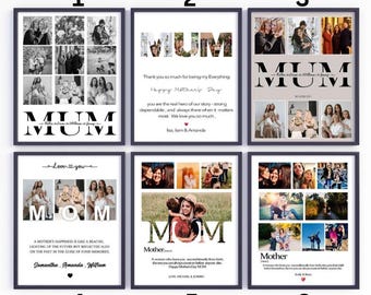 Personalisierter Fotodruck für Mama oder Mama, individuelles Geschenk von Sohn oder Tochter, Muttertagsgeschenk für Mama/Mama, Weihnachtsgeschenk, Foto-Andenken