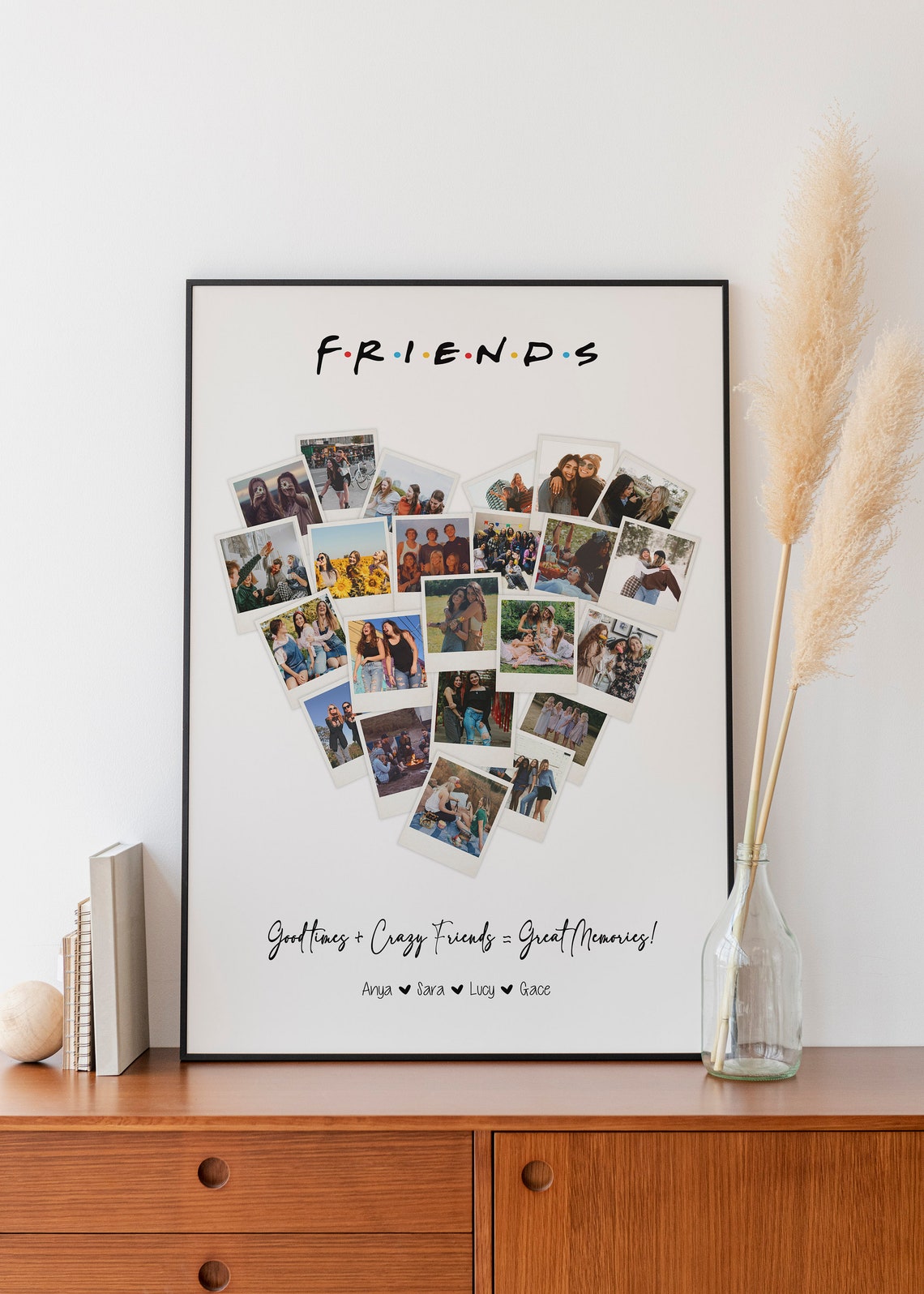 Best Friend Photo Frame Multiple Photos Custom Collage Frame Etsy