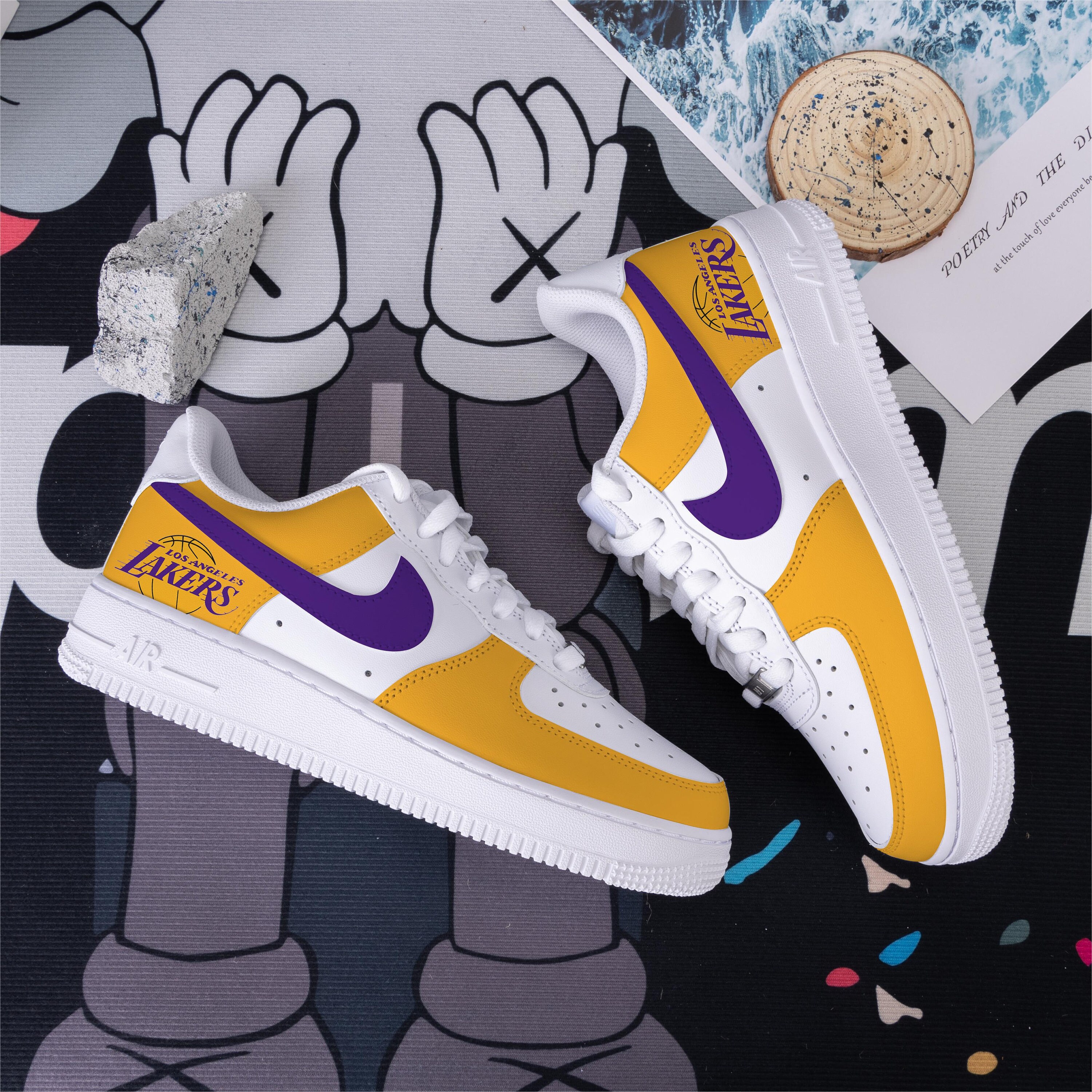 Nike, Shoes, Nike Custom Air Force Lakers M