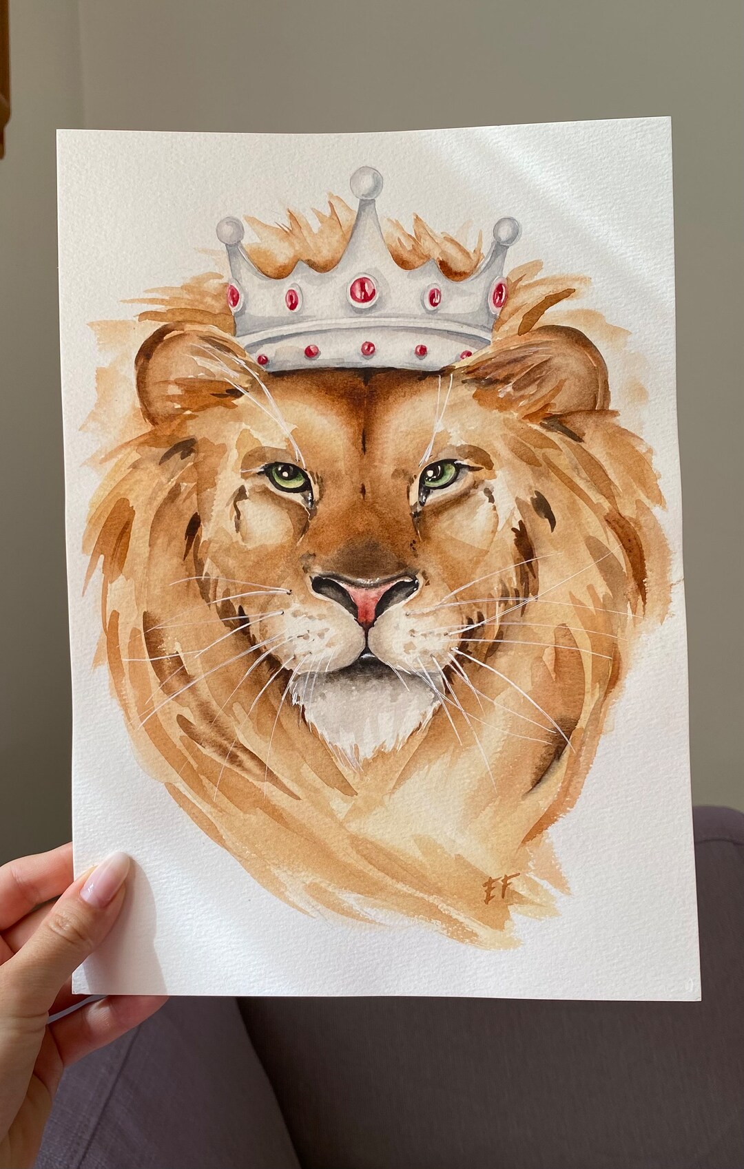 Lion King Watercolor Painting - Etsy