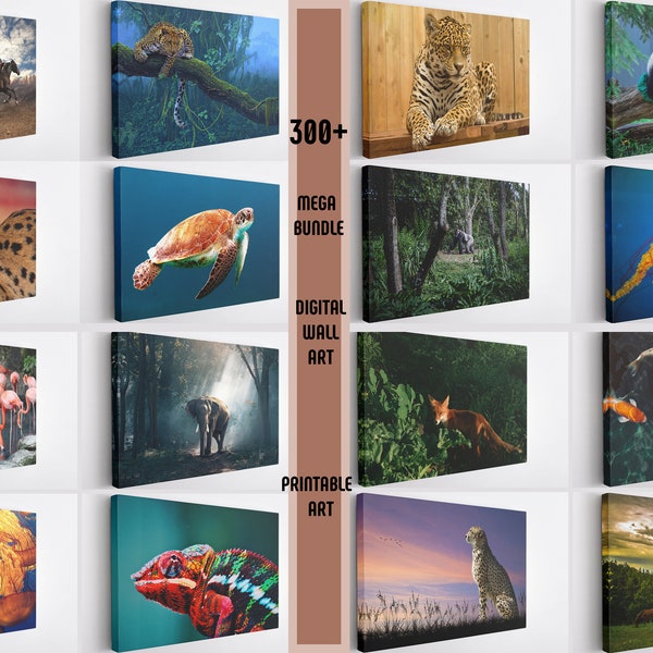 300+ ANİMALS Art, Kidsroom Decor, Animals Wall Art, Wild Animals, Digital Art, AI Generate, Art Print, Art Digital Download