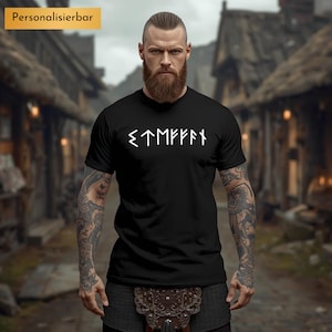 IL TUO NOME in caratteri runici fino alla taglia 5XL, T-shirt personalizzata, maglietta nordica, maglietta vichinga, alfabeto runico, regalo