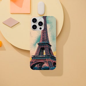 Eiffel Tower abstract iPhone or Galaxy phone case, Paris, France, Abstract, Customize iPhone Case for iPhone14 13 12 11 Pro XR XS X