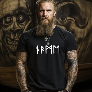 DEIN NAME in ECHT Futhark Runen Stil bis 5xl, Personalisiert  / T-Shirt, Nordisches Shirt, Wikinger Shirt, Futhark Alphabet