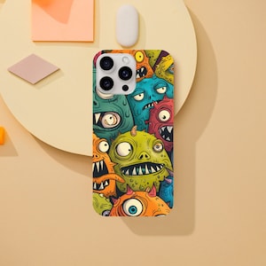 Little Monsters iPhone or Galaxy Phone Case, Kids Customize iPhone Case for iPhone14 13 12 11 Pro XR XS X, Children