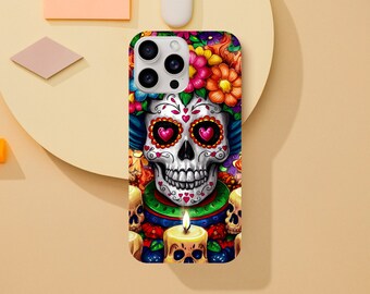 Sugar Skull Galaxy Cell Phones or iPhone Cell Phone Case, Skull, Customize iPhone Case for iPhone14 13 12 11 Pro XR XS X