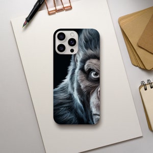 Gorilla iPhone or Galaxy Phone Case, Art, Customize iPhone Case for iPhone14 13 12 11 Pro XR XS X