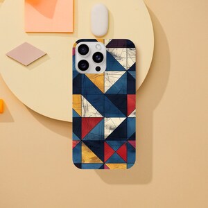 Abstracto Uno iPhone or Galaxy Phone Case, Abstract, Oldschool, Customize iPhone Case for iPhone14 13 12 11 Pro XR XS X