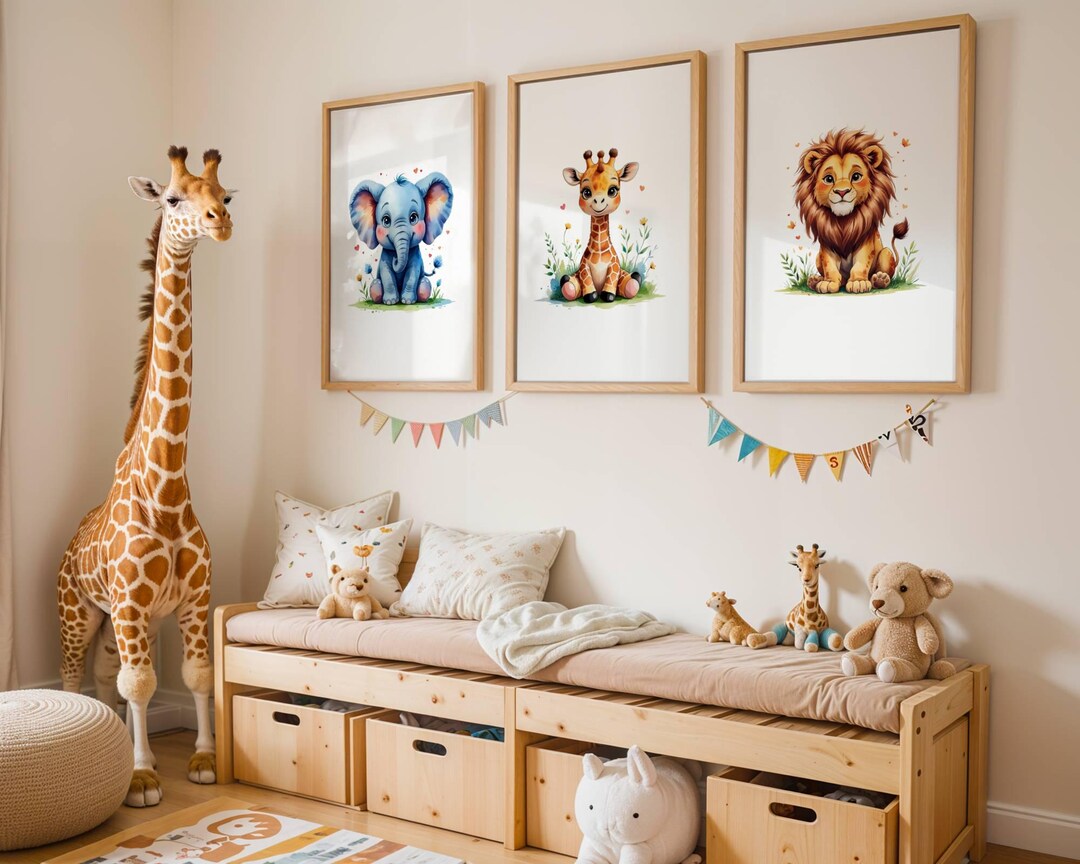 Safari Animal Nursery Prints: Gender Neutral Decor (printable Download ...