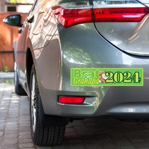Pegatinas sin burbujas para parachoques de coche, broma política sutil y divertida de Tim Walz, Kamala Harris, Brat y abuelo 2024