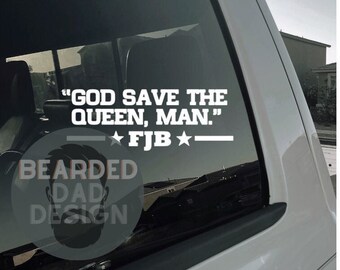 God save the queen decal - conservative decal - patriotic decal