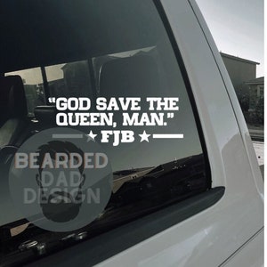 God save the queen decal - conservative decal - patriotic decal
