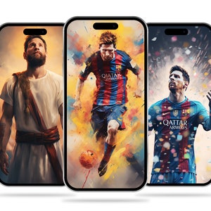 Bundle aus 25 iPhone Wallpapers, iPhone 14 Wallpaper, Leo Messi Phone Wallpaper, Argentinien Fußball Hintergrund, sofortiger digitaler Download.