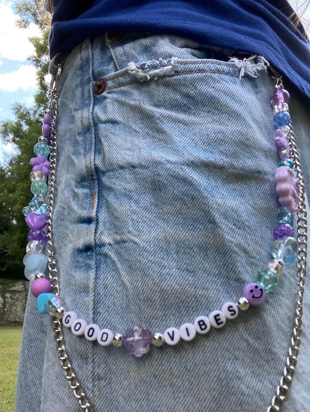 Preppy Chain Preppy Y2k Beaded Waist Chain - Etsy