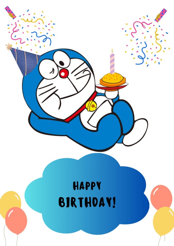 Doraemon Birthday Card