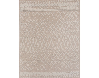 Canna Knitted Beige & Ivory 160x230cm Wool and Polyester Rug