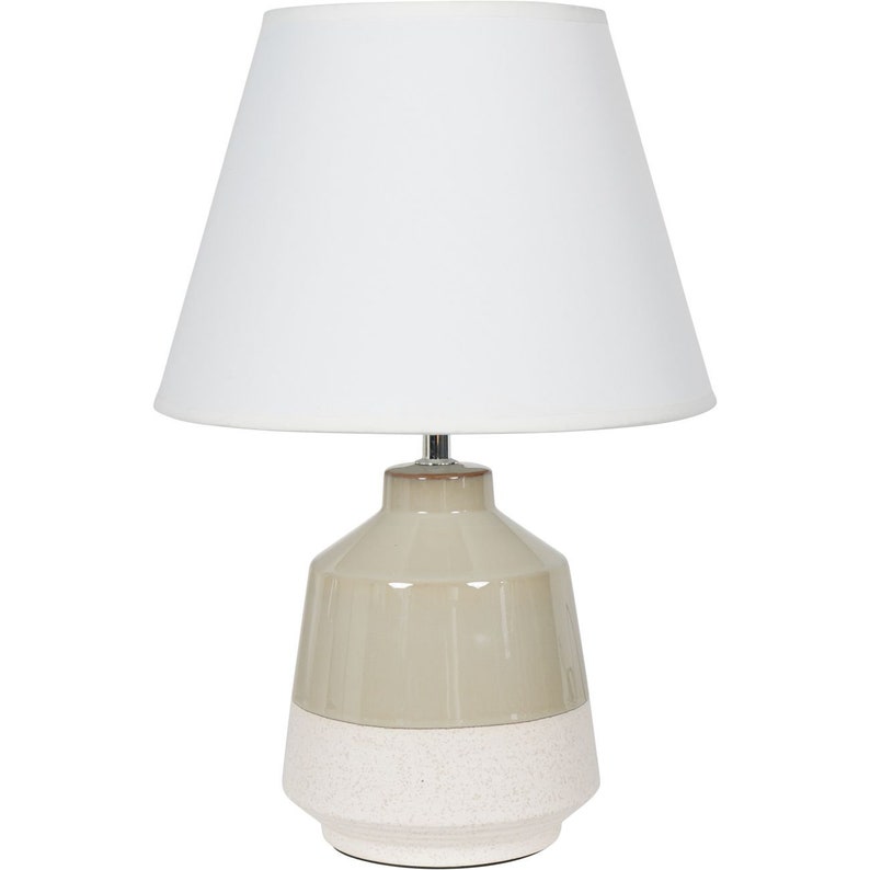 Canterbury Soft Green Dipped Glaze Table Lamp 44cm with Ivory Coolie Shade image 1