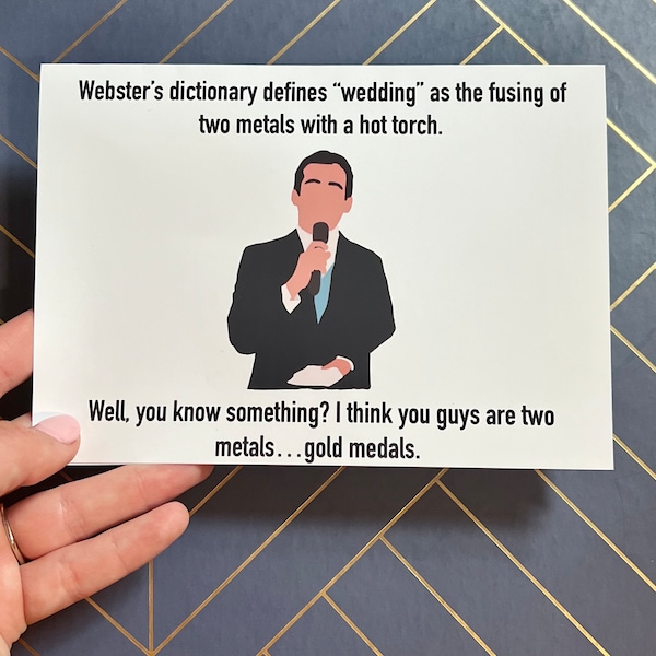 The Office - Funny Wedding Card - Gold Medals