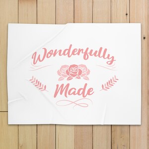 Baby Girl Swaddle Blanket Girl Christian Blanket for Girl Bible Verse Blanket New Baby Gift Christian Gift for New Baby Gift Baptism Gift