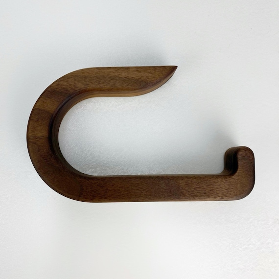 American Walnut Toilet Paper Holder: Minimalist Bathroom Decor