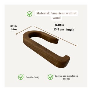 Minimalist american walnut wooden toilet paper holder, toilet interior, aesthetic toilet wall rack, Elegant Wall-Mounted Toilet Paper Rack