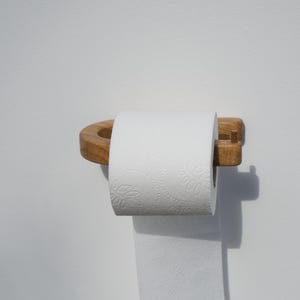Minimalist wooden toilet paper holder, aesthetic toilet paper holder, wall mounted toilet paper holder, modern toilet paper display