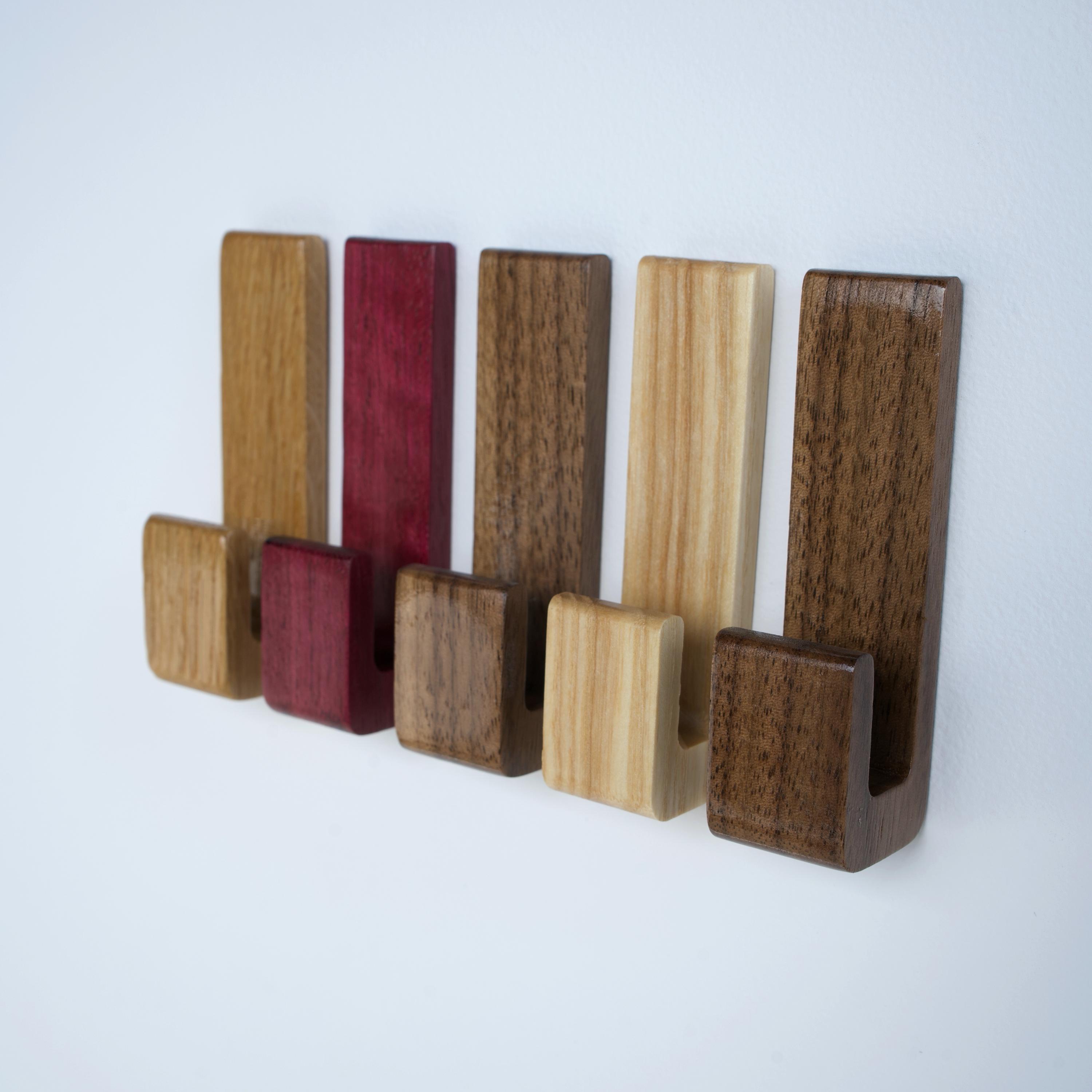 Ganci Appendiabiti Bambini 6 Pezzi - Legno Autoadesivo Animali - Foto 2