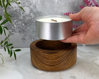 Insert de remplacement au soja pour bougie en bois, recharges de 230 ml, parfums d'intérieur frais, bougie réutilisable, récipient pour bougie, bougie zéro déchet