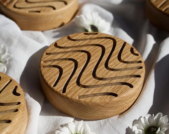 Rustic Wooden Essential Oil Diffuser: Oak or Walnut, Natural Home Scent