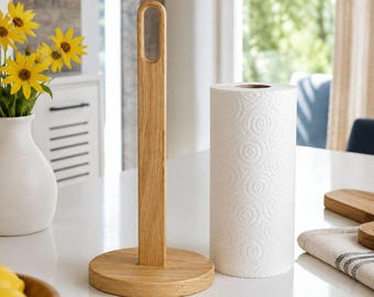 Porte-serviettes en bois fait main : noyer ou chêne massif