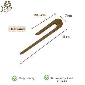 Minimalist bathroom oak wooden Towell Holder,  Bath Towel Rack, Handmade Functional Bathroom Rack in Scandinavian style, New Home Gift,
