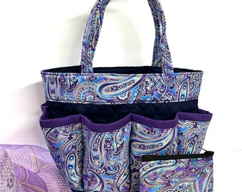 Paisley print Bingo bag With FREE COIN Bag // Nurse bag // Makeup bag organizer // Nurse tote