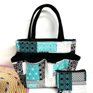 Quilt print Bingo bag With FREE COIN Bag // Nurse bag // Makeup bag organizer // Nurse tote