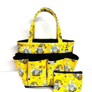 Gnome print.  Bingo bag With FREE COIN Bag // Nurse bag // Makeup bag organizer