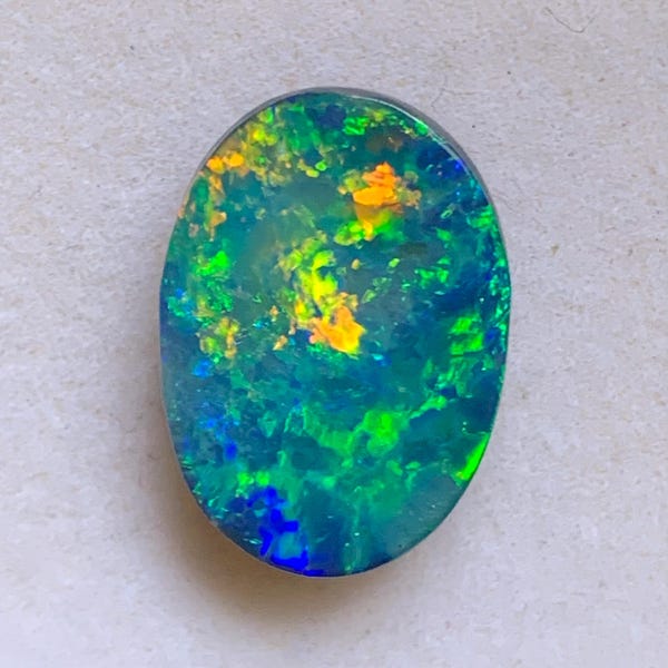 6 Caret Australian doublet opal Gemstone Multi Fire Loose Opal For Jewelry Making
