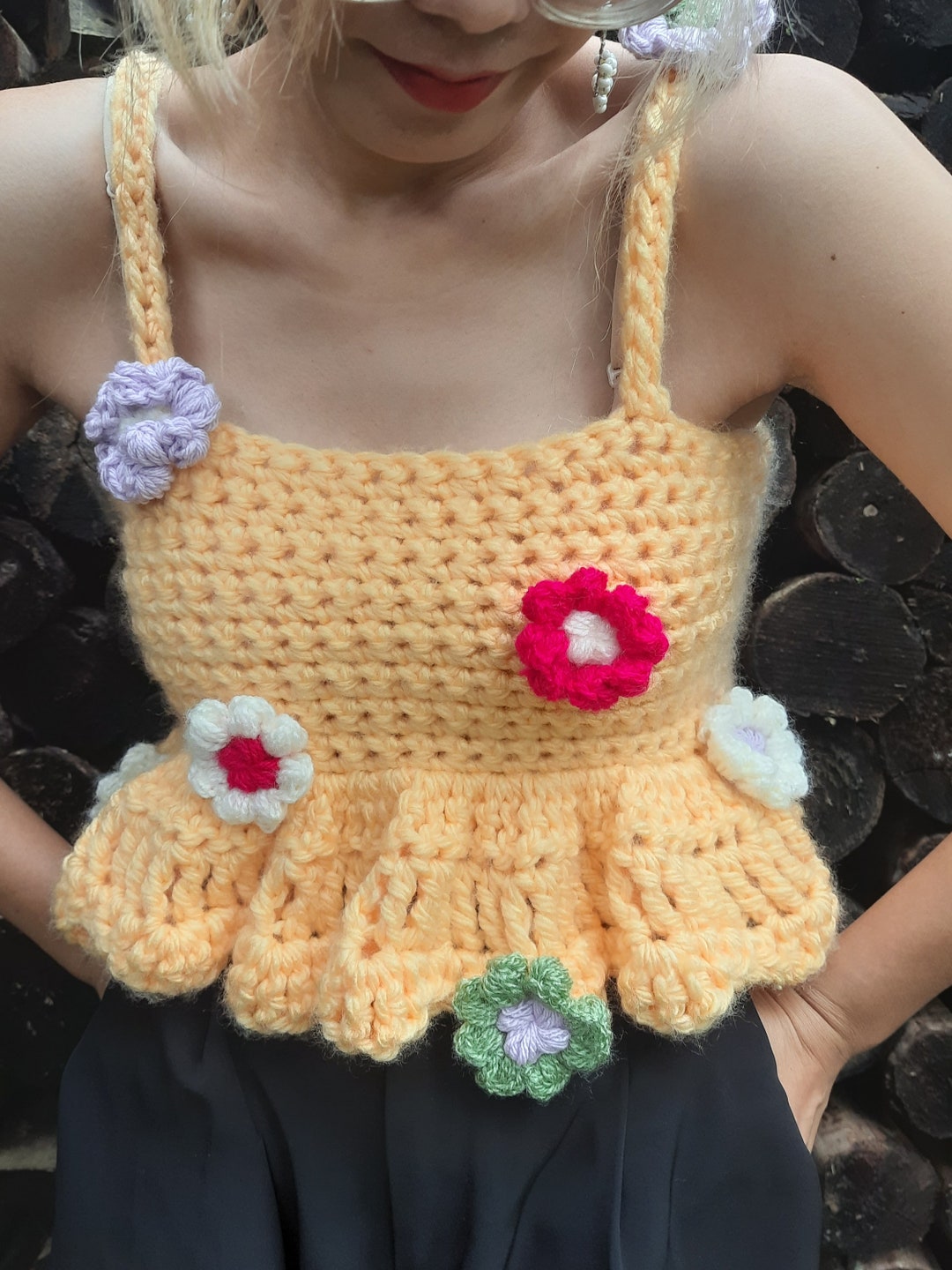 Buttercup Top Crochet Pattern by Amblings Crochet Pattern Instruction