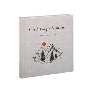 Álbum de viaje tradicional Álbum de viaje tradicional encuadernado en libro 30 tarjetas / 60 caras Diario de viaje Regalo de luna de miel Portada personalizada