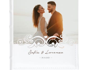 Álbum de fotos de casamento personalizado | Capa impressa personalizada Sua foto e texto, 200 fotos 10x15