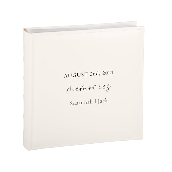 Personalised slip-in photograph album 200 Photos 4x6 inch 10x15 cm 200 pockets Wedding album handwritten text on cover
