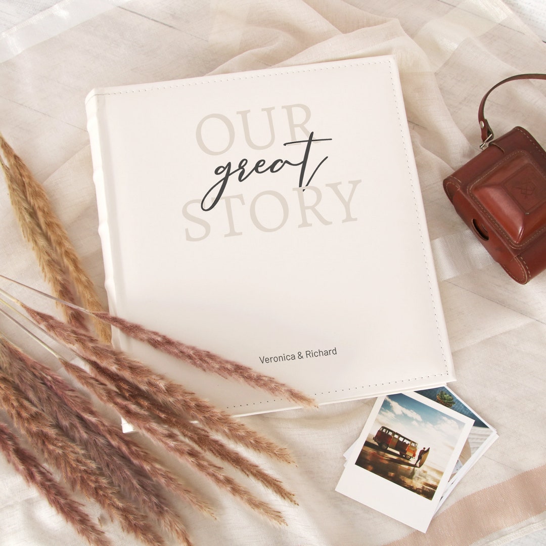 Personalised Wedding Photo Album Photo Keepsake 50 Ecru Cards Etsy