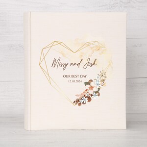Album fotografico di nozze personalizzato per coppia 20 biglietti neri Album di ritagli personalizzato Regalo di nozze Album fotografico dal design minimalista