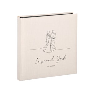 Album fotografico personalizzato per matrimonio tradizionale 30 carte nere Album fotografico rilegato in lino